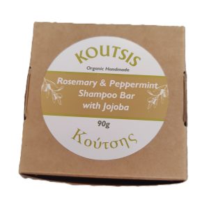 Koutsis Handmade Rosemary & Peppermint Shampoo Bar with Jojoba Oil 90g